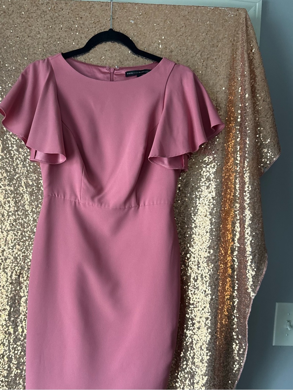 OP Dusty Rose Midi Dress with Flutter Sleeves